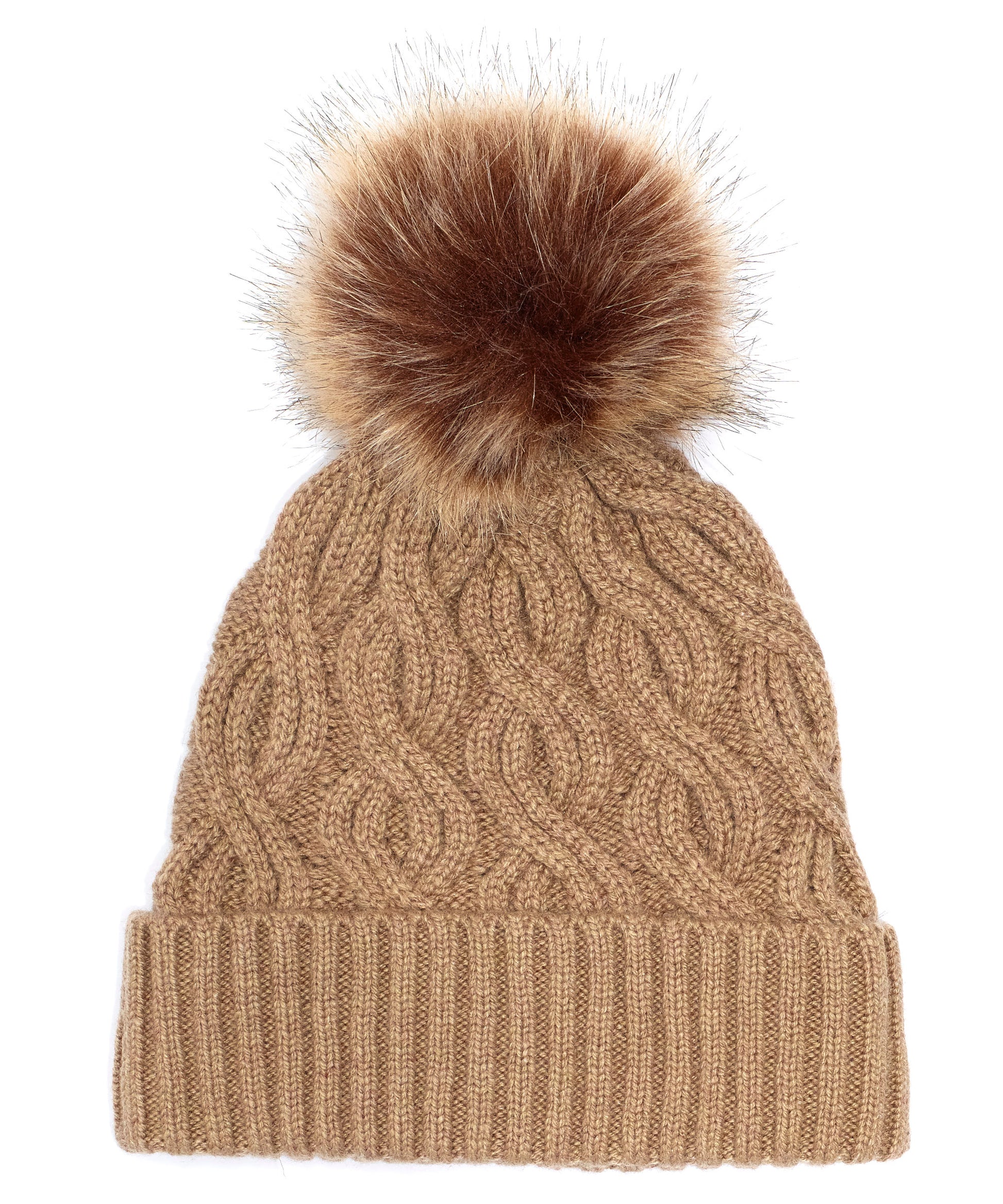 Recycled Pom Hat in color Camel Heather