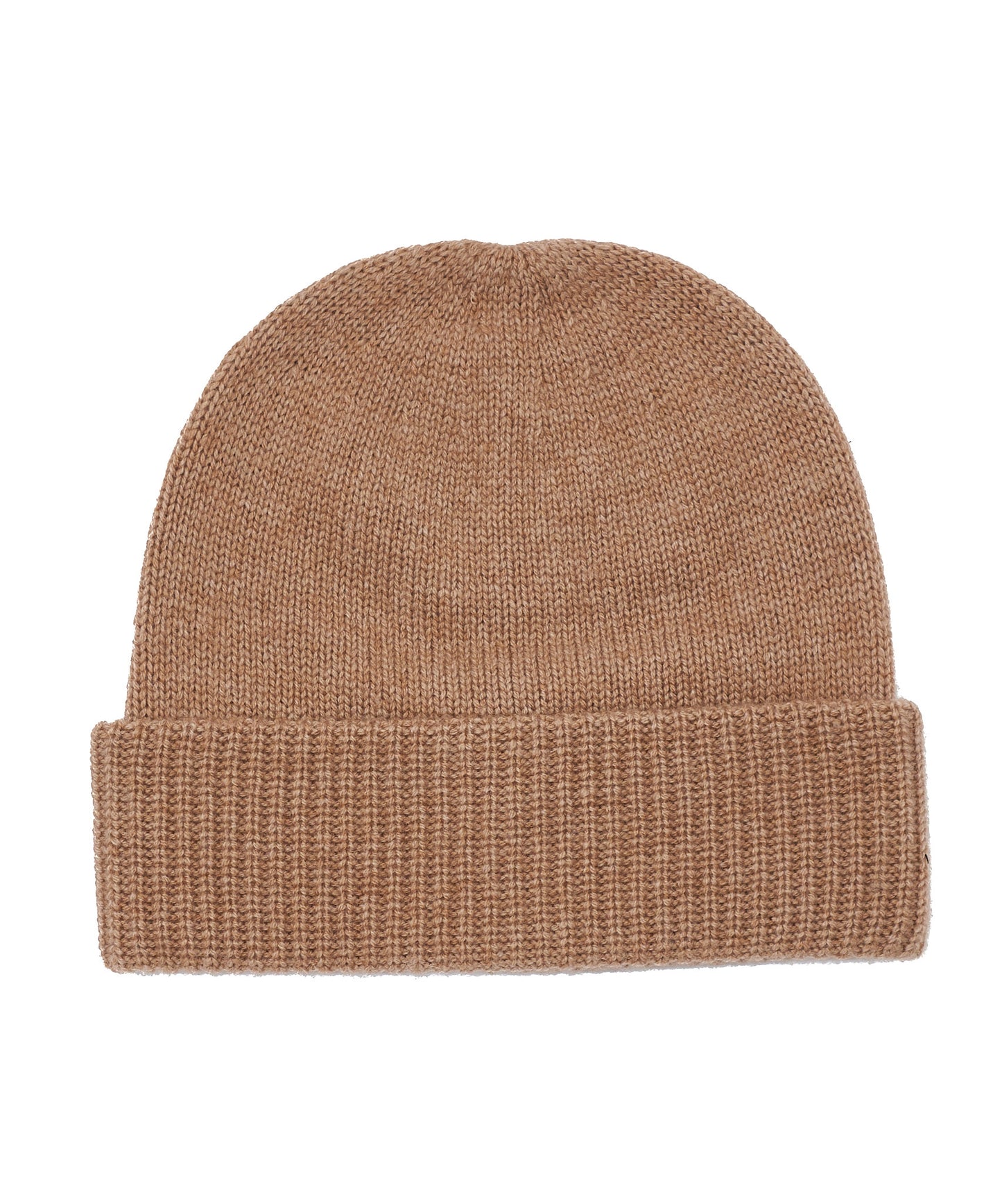 Wool/Cashmere Lofty Beanie in color Camel Heather