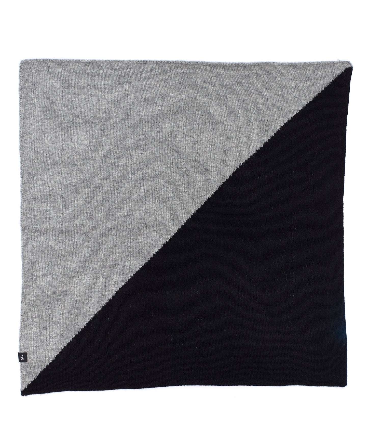 Cashmere Blend Colorblock Bandana in color Black
