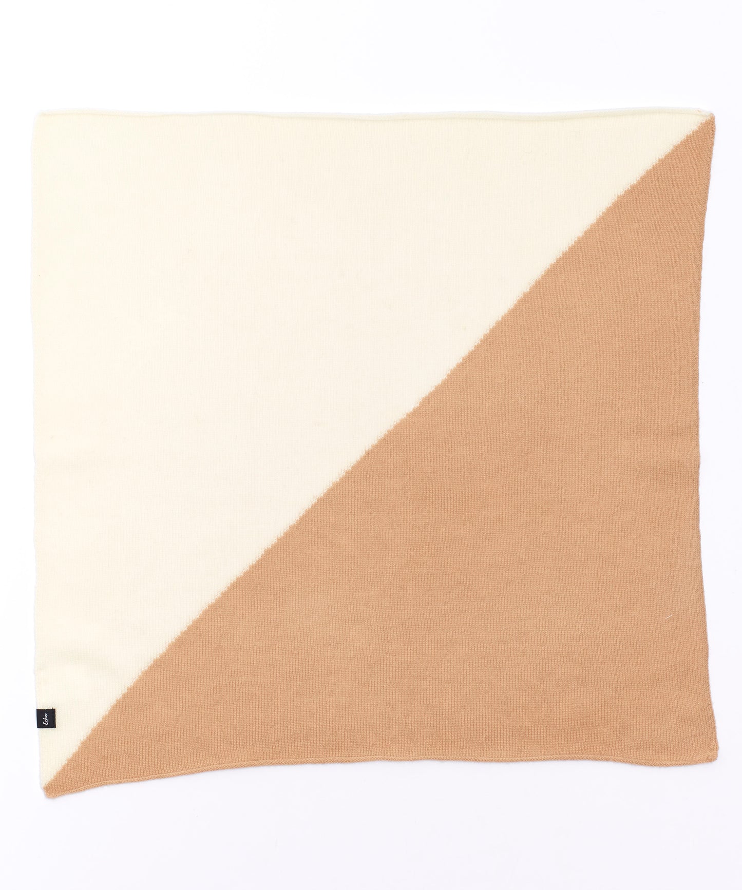 Cashmere Blend Colorblock Bandana in color Camel