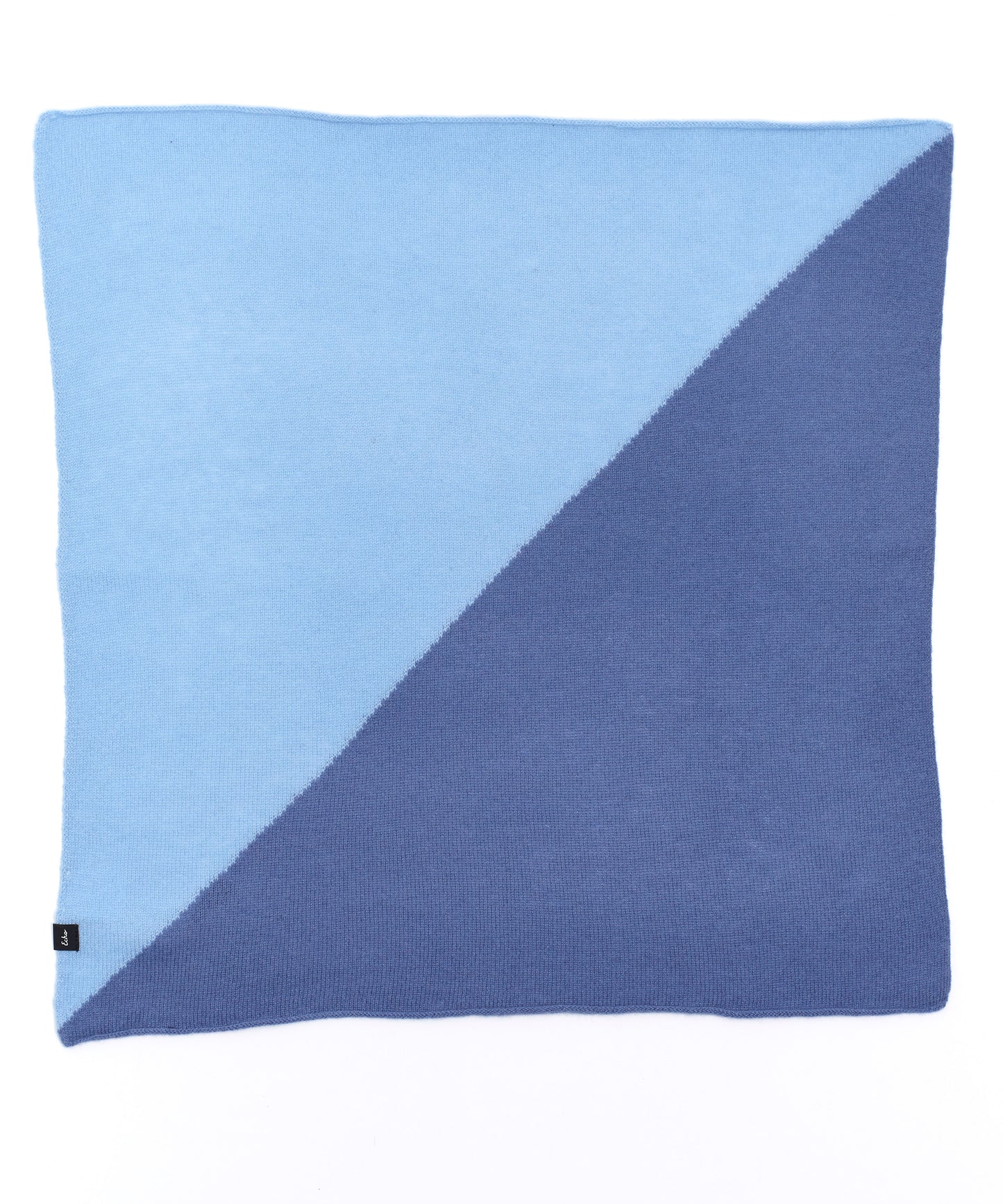 Cashmere Blend Colorblock Bandana in color Storm Blue