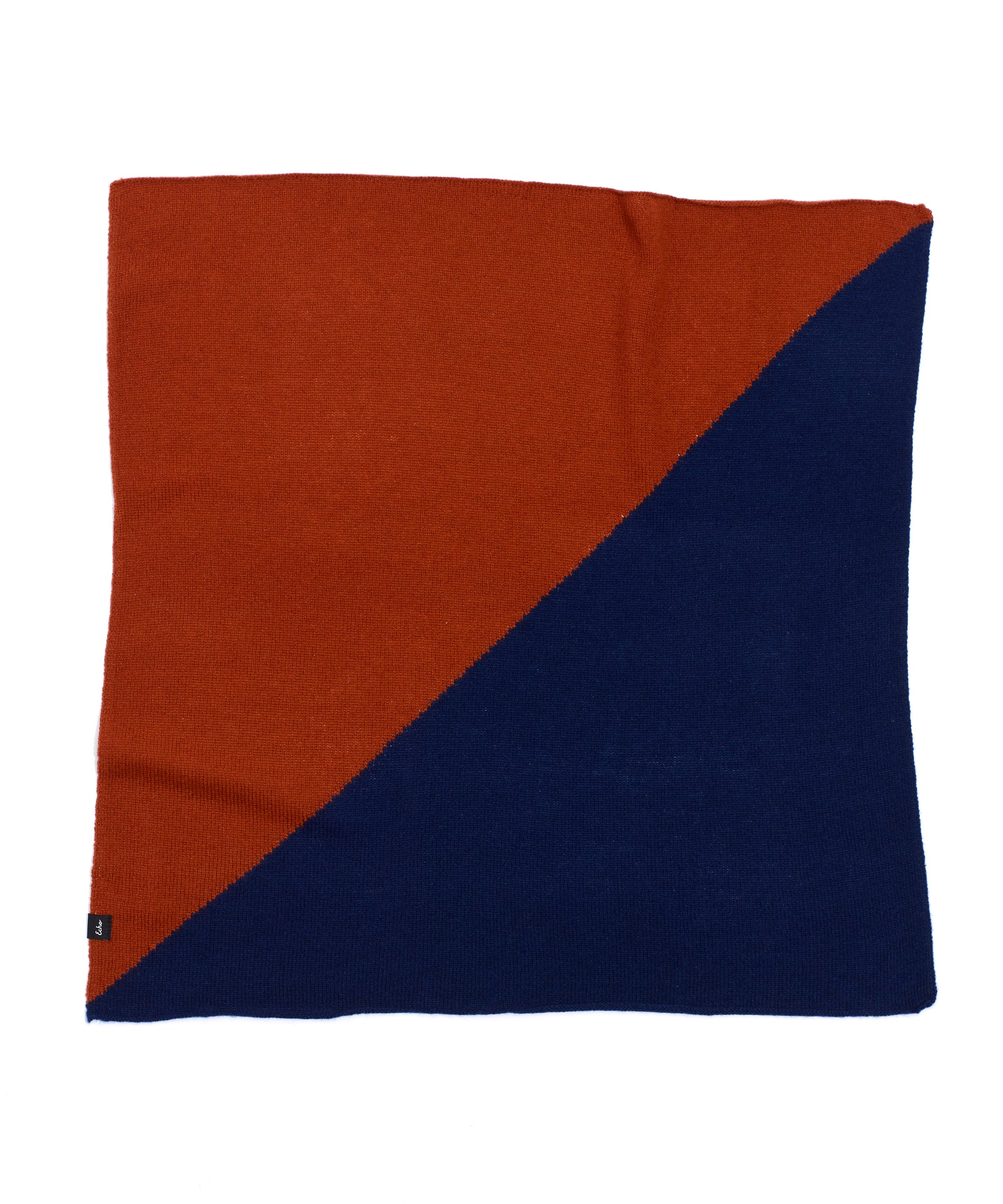 Cashmere Blend Colorblock Bandana in color Navy