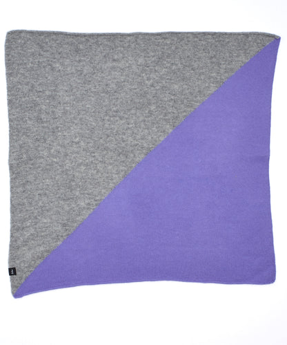 Cashmere Blend Colorblock Bandana in color Amethyst