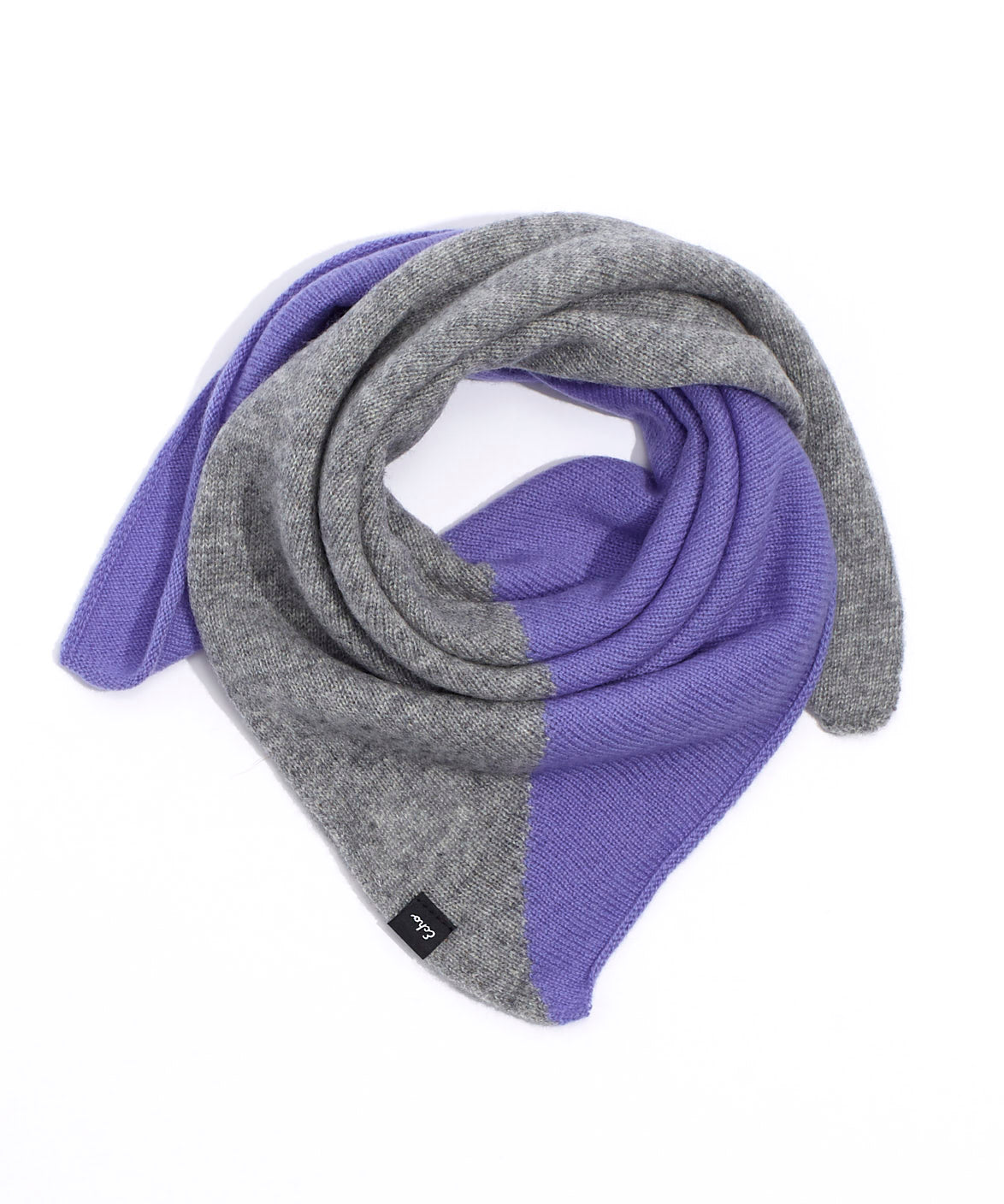 Cashmere Blend Colorblock Bandana in color Amethyst