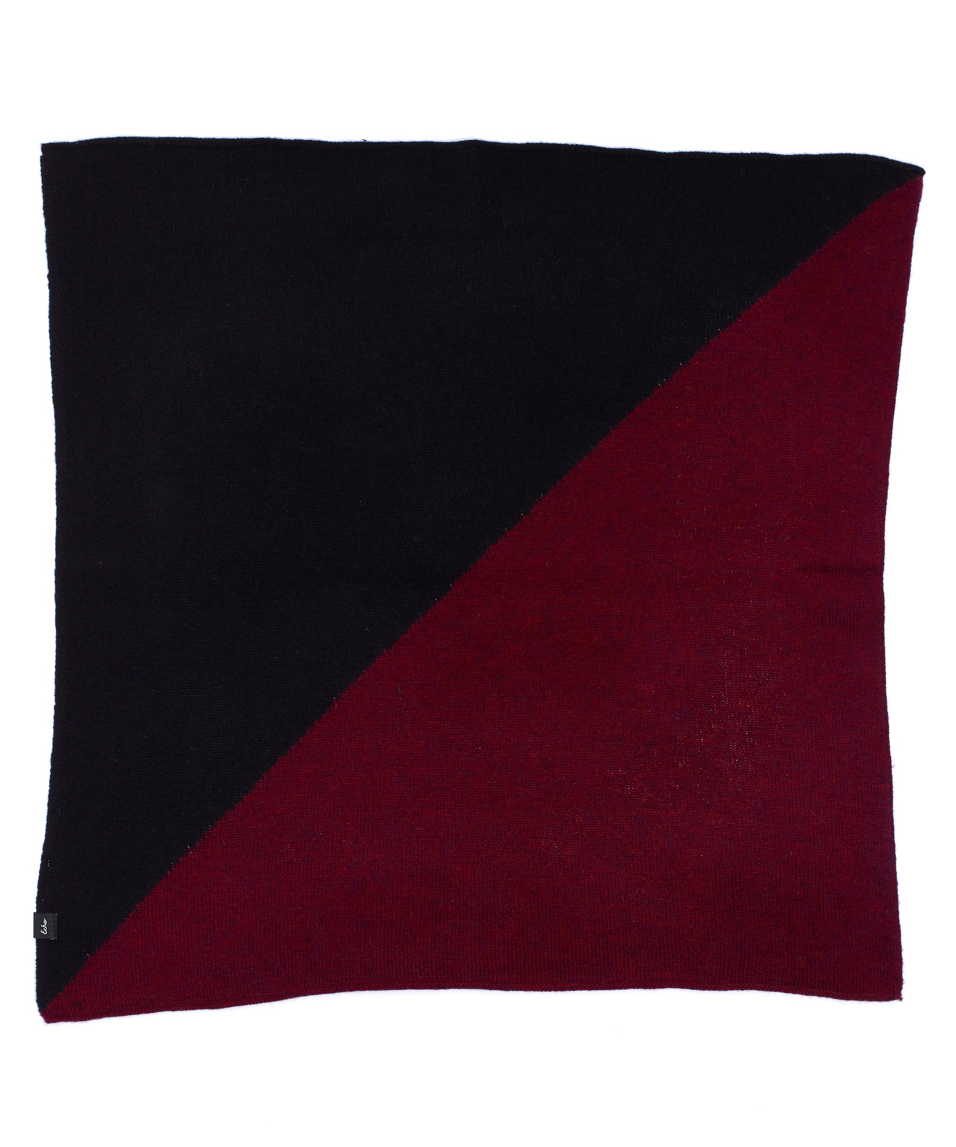 Cashmere Blend Colorblock Bandana in color Port