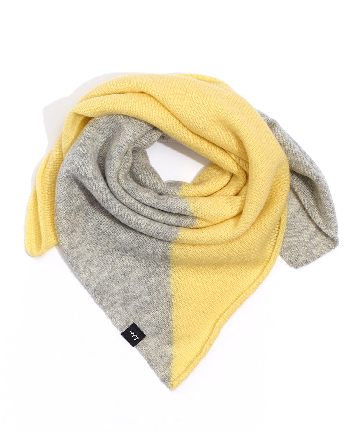 Cashmere Blend Colorblock Bandana in color Lemondrop