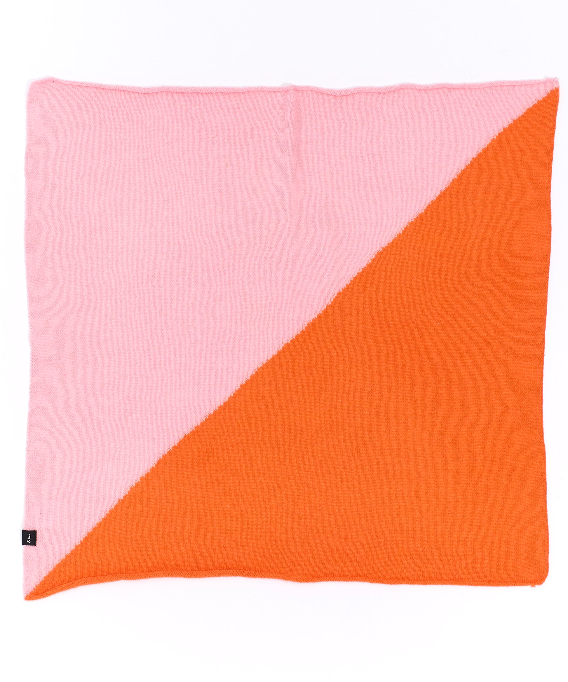 Cashmere Blend Colorblock Bandana in color Peach