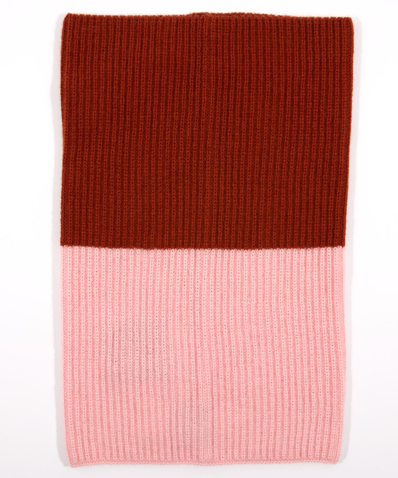 Wool–Cashmere Two-Tone Neck Warmer