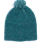 Teddy Boucle Pom Hat in color Teal