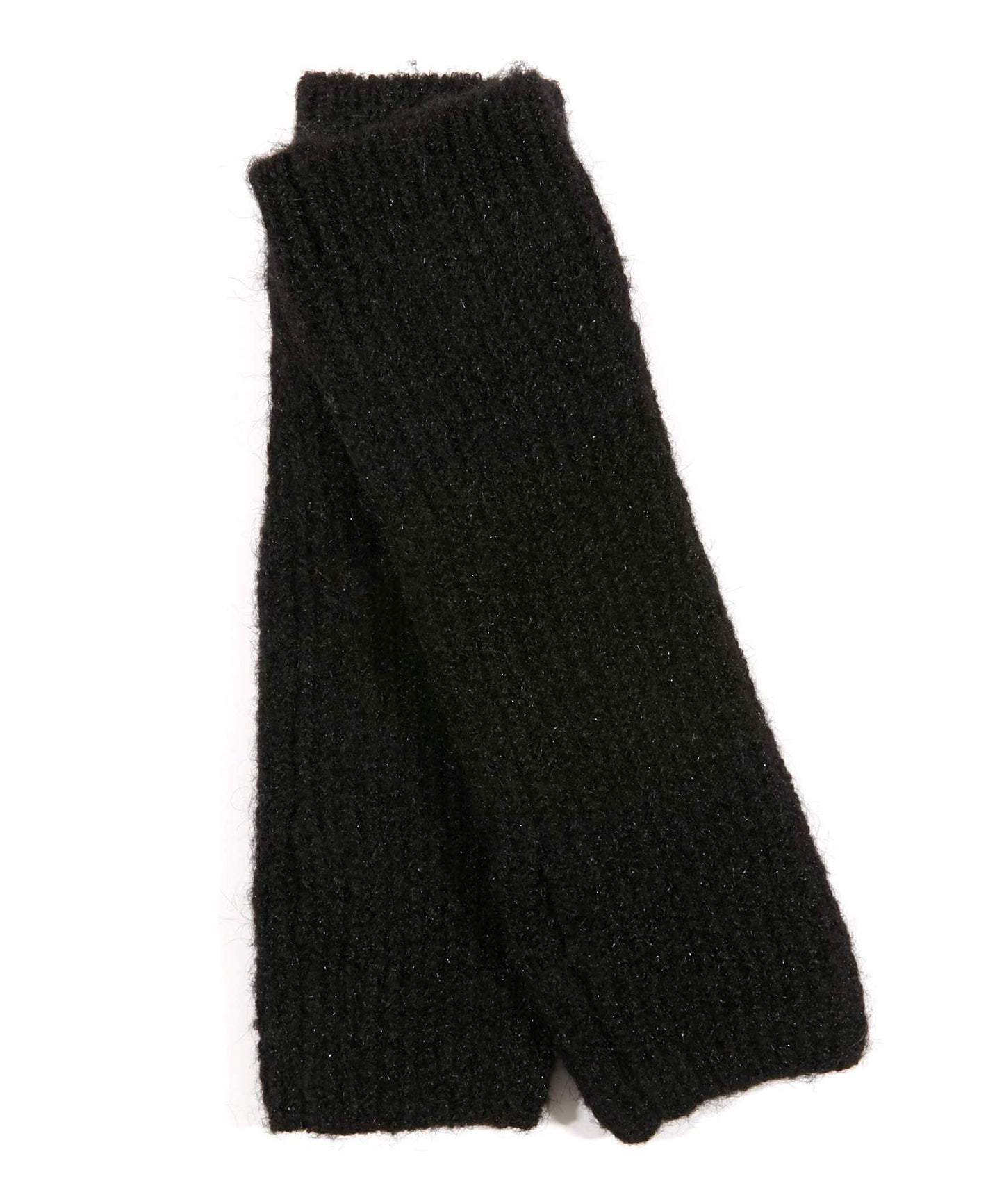 Plush Ribbed Armwarmers in color Black