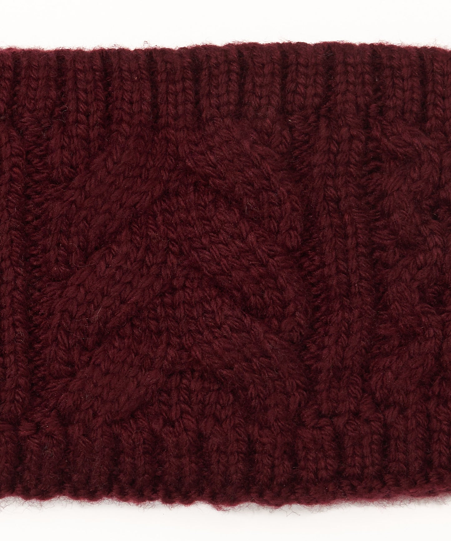 Recycled Wishbone Cable Headband in color Mulled Wine