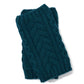Recycled Wishbone Cable Handwarmer in color Deep Teal