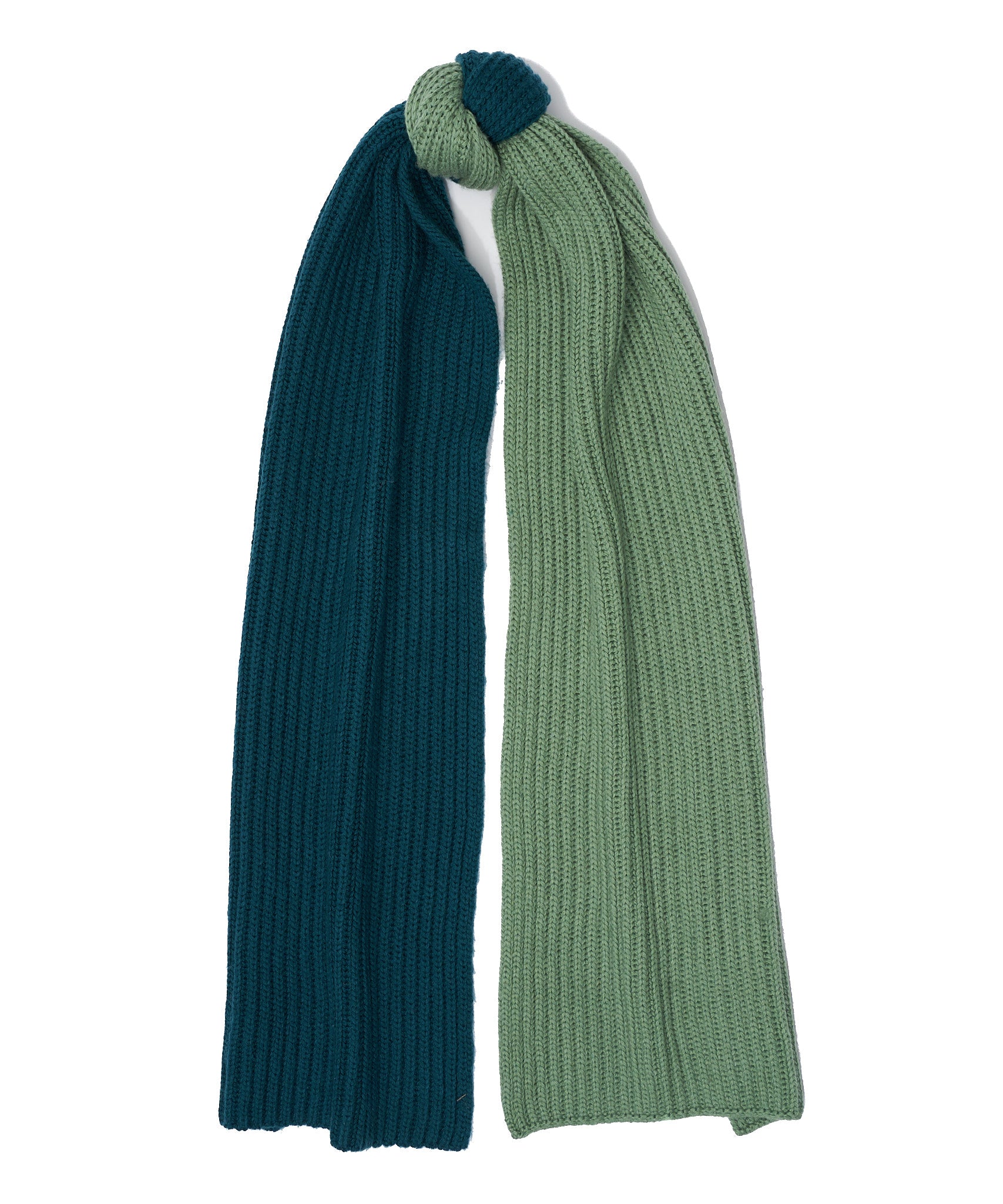Colorbblock Rib Scarf in color Deep Teal