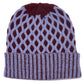 Recycled Bi-color Honeycomb Beanie in color Mulled Wine