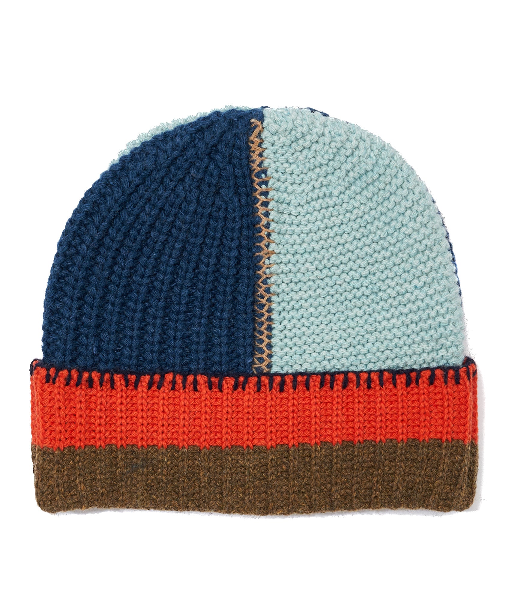 Patchwork Beanie in color Deep Teal