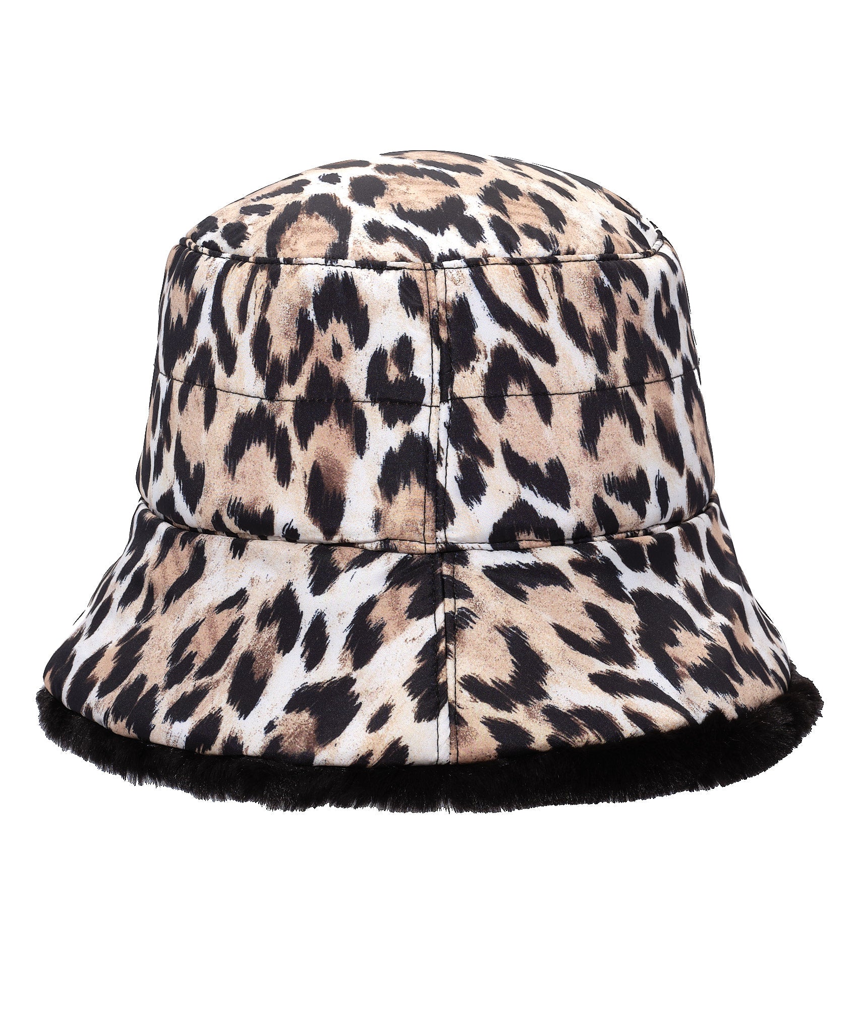 Reversible Leopard Bucket Hat in color Natural