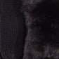 Faux Fur Mitten in color Black