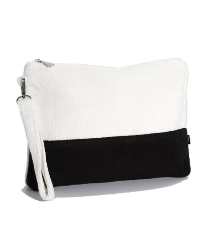 Terry Block Rocker Beach Clutch in color Black