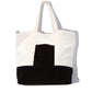 Terry Block Rocker Tote in color Black/Cream