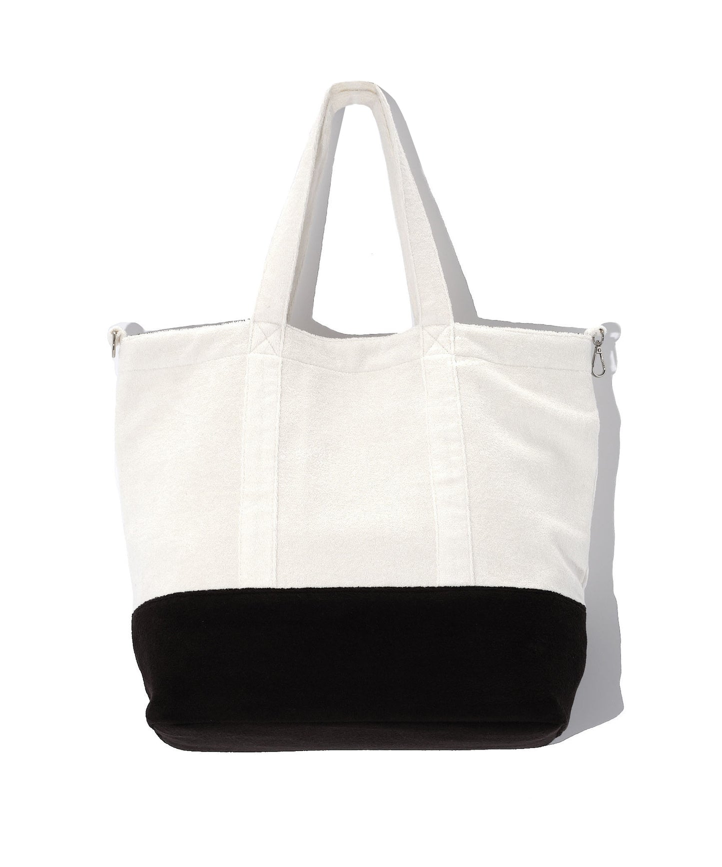 Terry Block Rocker Tote in color Black/Cream