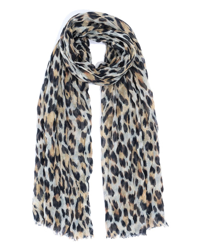 Echo Essentials Leopard Sustainable Wrap in color Natural