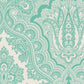 Modern Paisley Fabric in color Turquoise