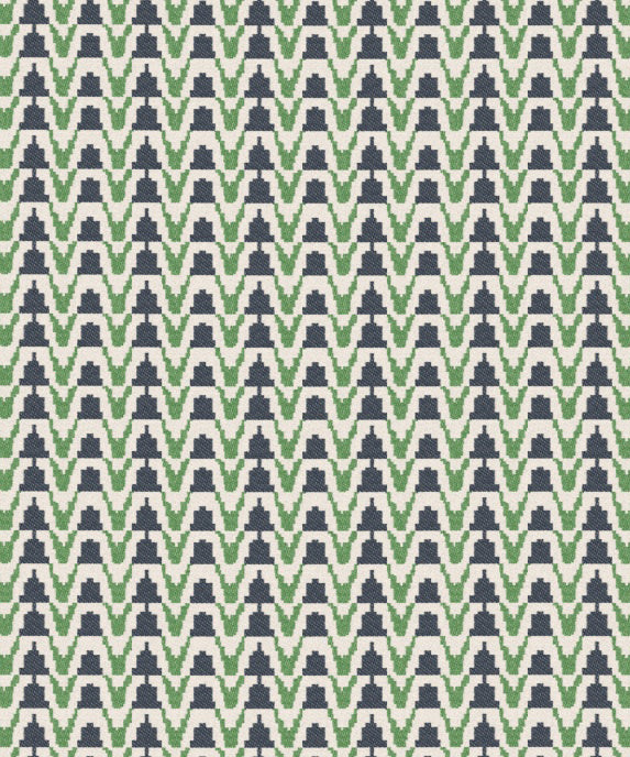 Miami Fabric in color Navy/Green