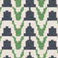 Miami Fabric in color Navy/Green