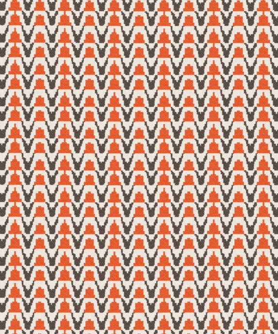 Miami Fabric in color Orange/Brown