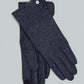Superfine Down Plaid Glove in color Black