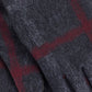 Superfine Down Plaid Glove in color Black/Red