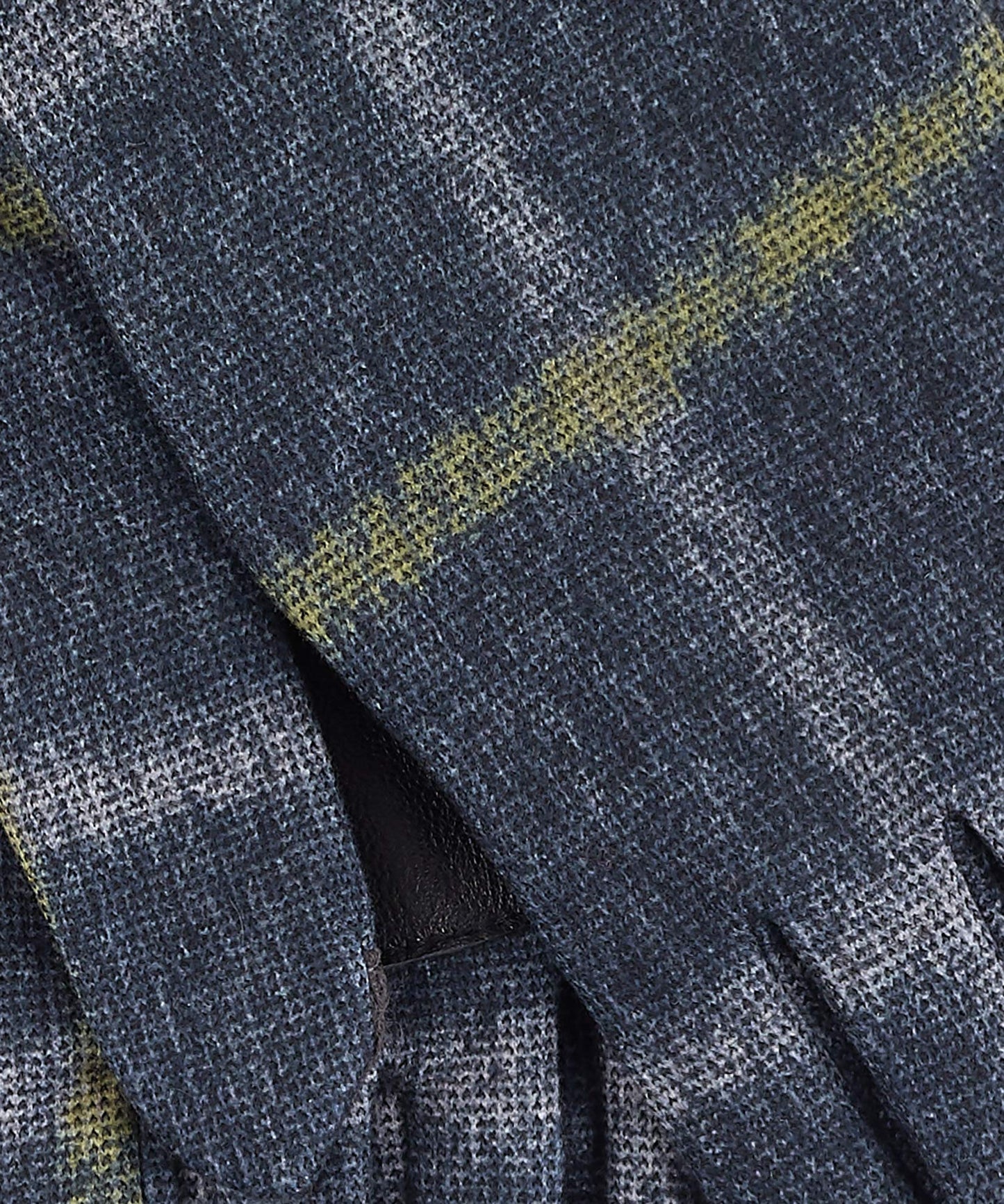 Superfine Down Plaid Glove in color Charcoal