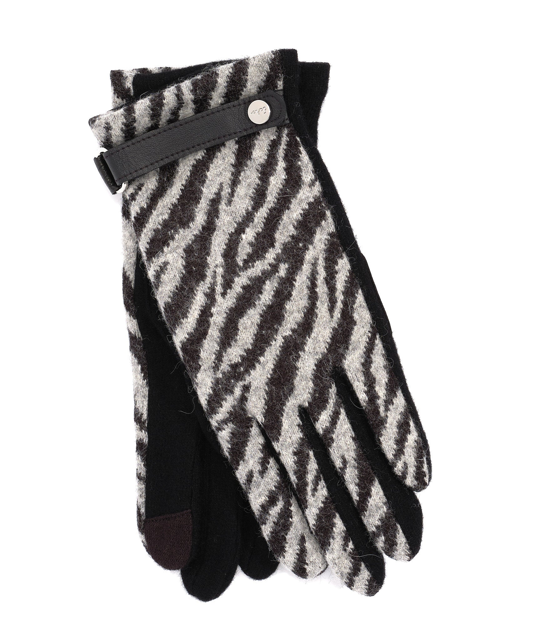 Animal Touch Glove With Strap in color Black/Grey Hthr