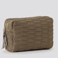 Quilted Corsica Cosmetic in color Evergreen