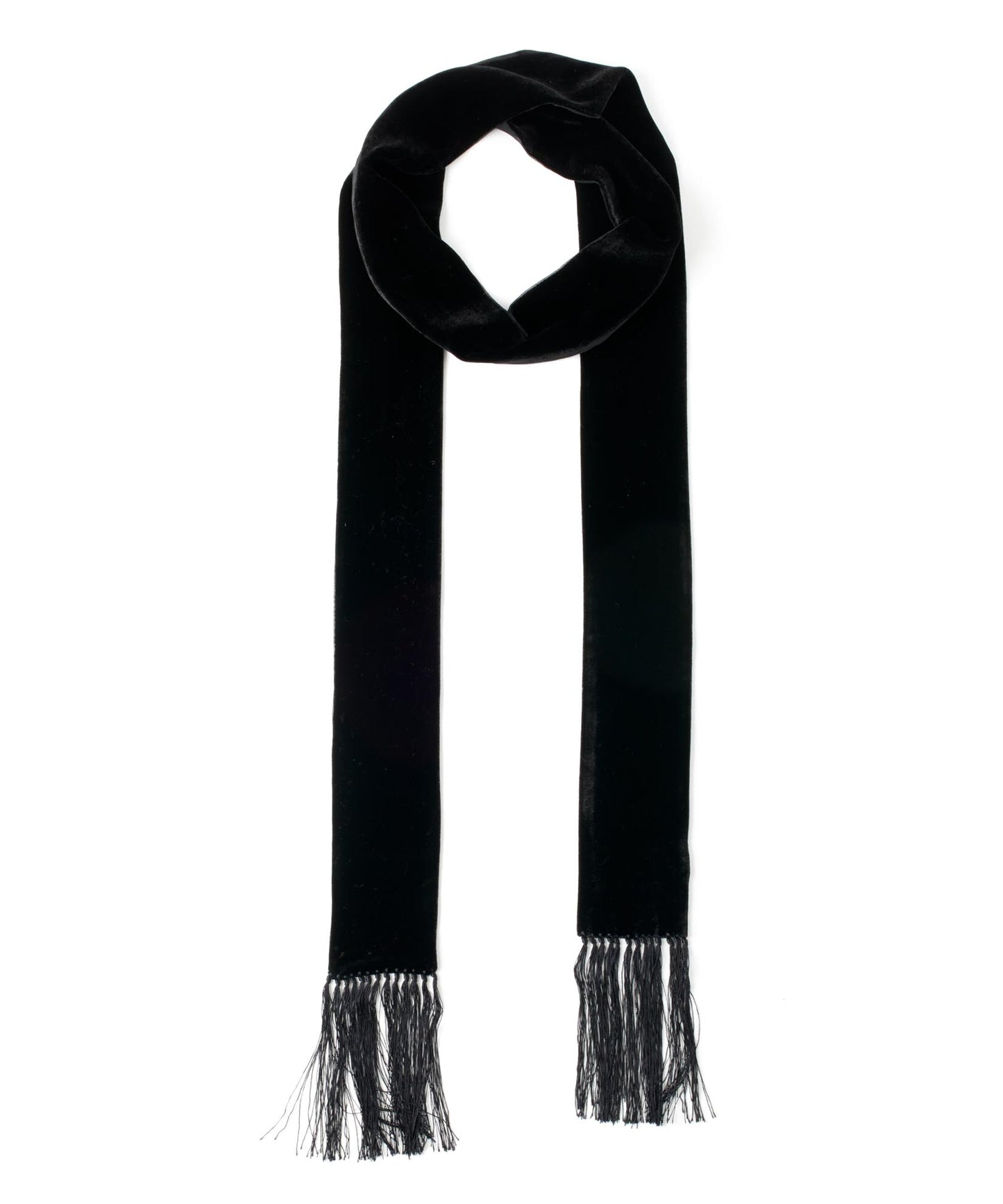 Velvet Double-faced Long And Skinny in color Black