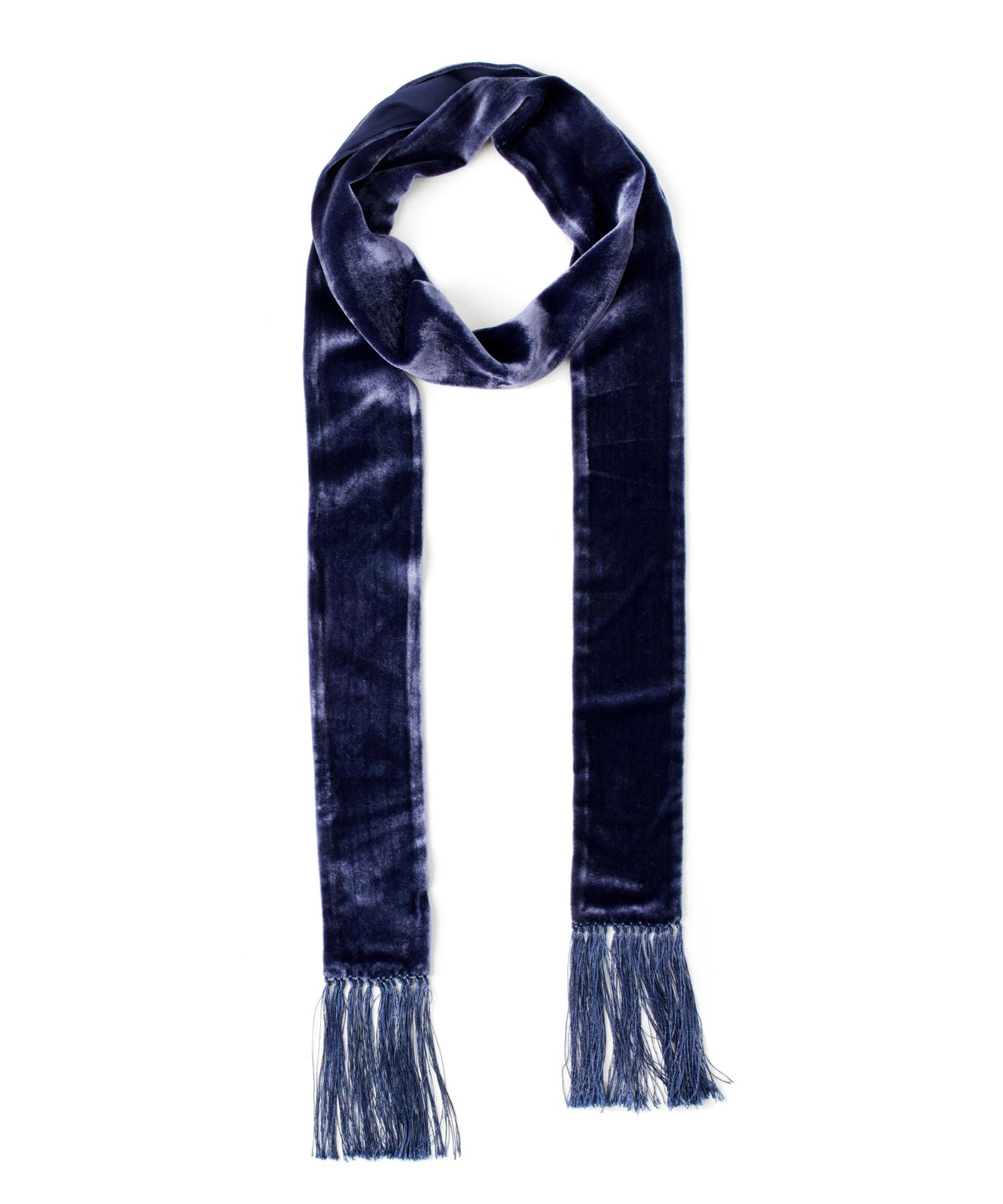Velvet Double-faced Long And Skinny in color Maritime Navy