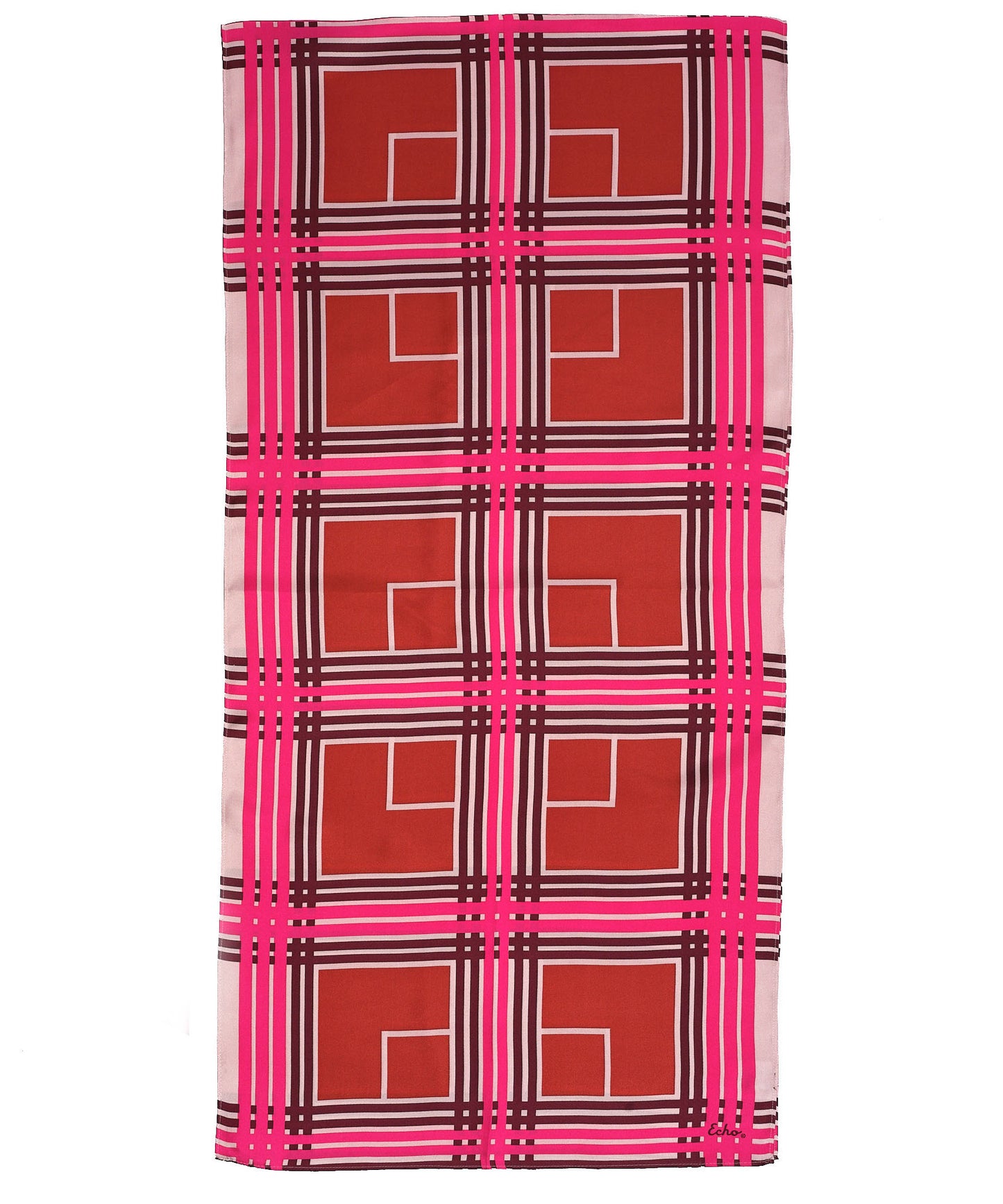 Holiday Grid Plaid Silk Oblong