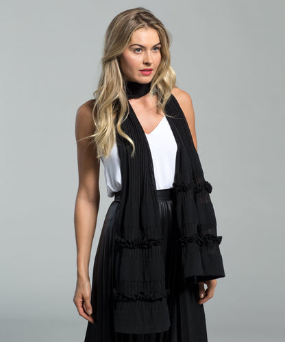 Tubular Sheer Ruffle Stole