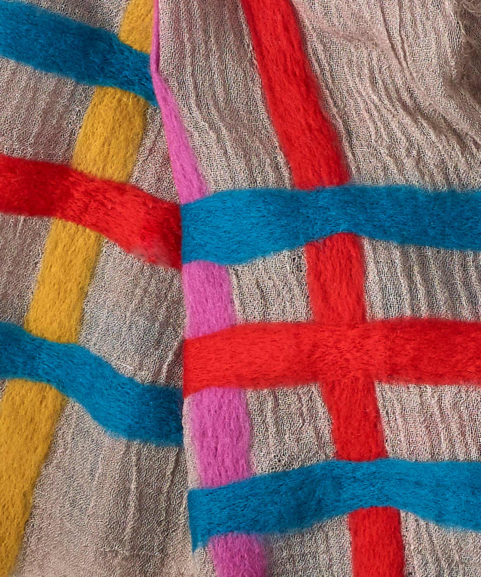 Felted Stripe Oblong in color Multi