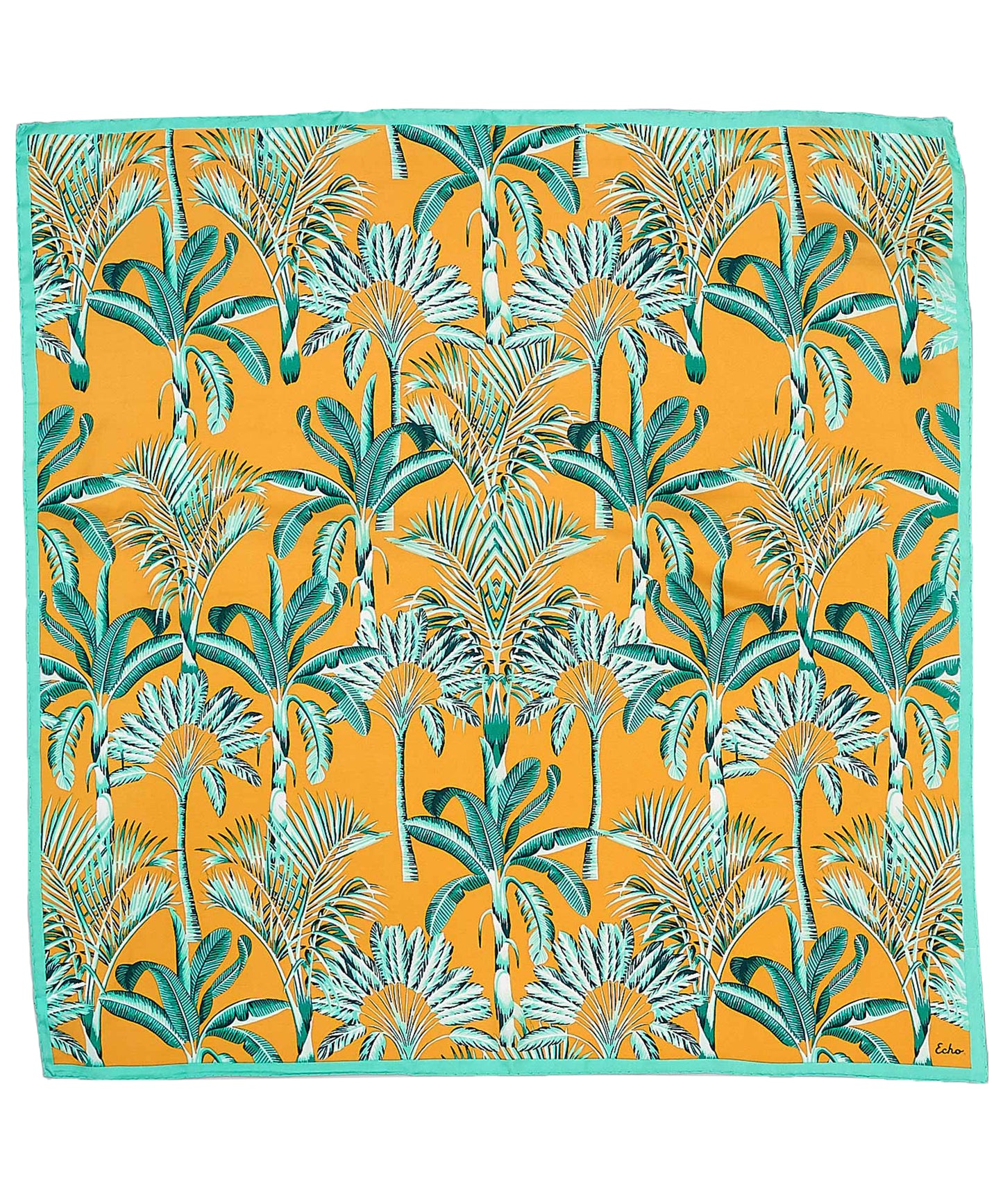Wild Palm Silk Square in color Zinnia