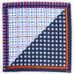 Patch Plaid Silk Square in color Navy
