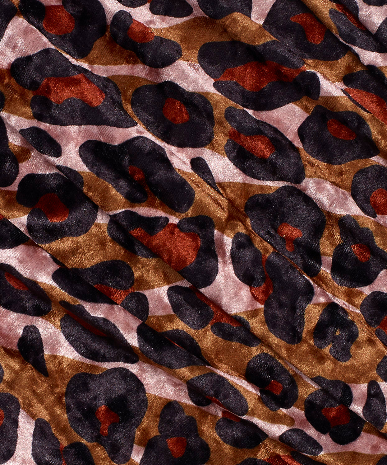 Leopard Velvet Tubular Wrap in color Dark Natural