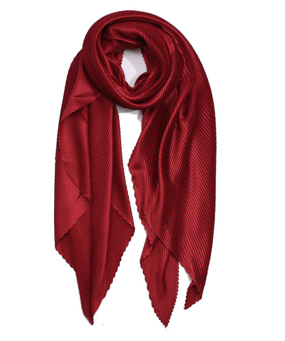 Pleated Radiance Wrap in color Mulled Wine