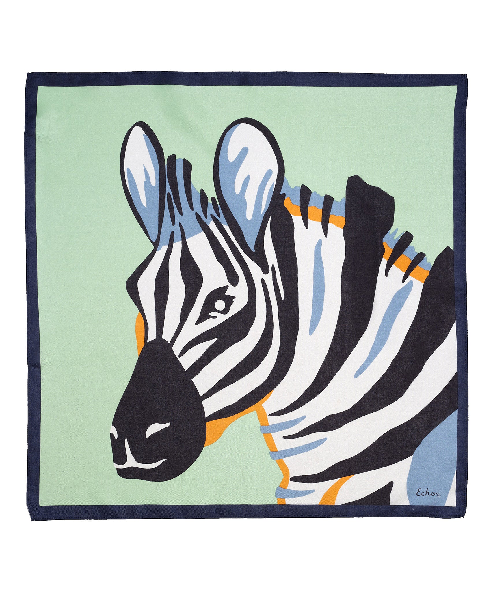 Zebra Silk Bandana in color Matcha