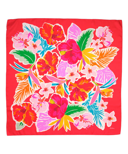 Tahiti Floral Silk Square