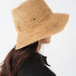 Raffia Packable Bucket Hat in color Natural
