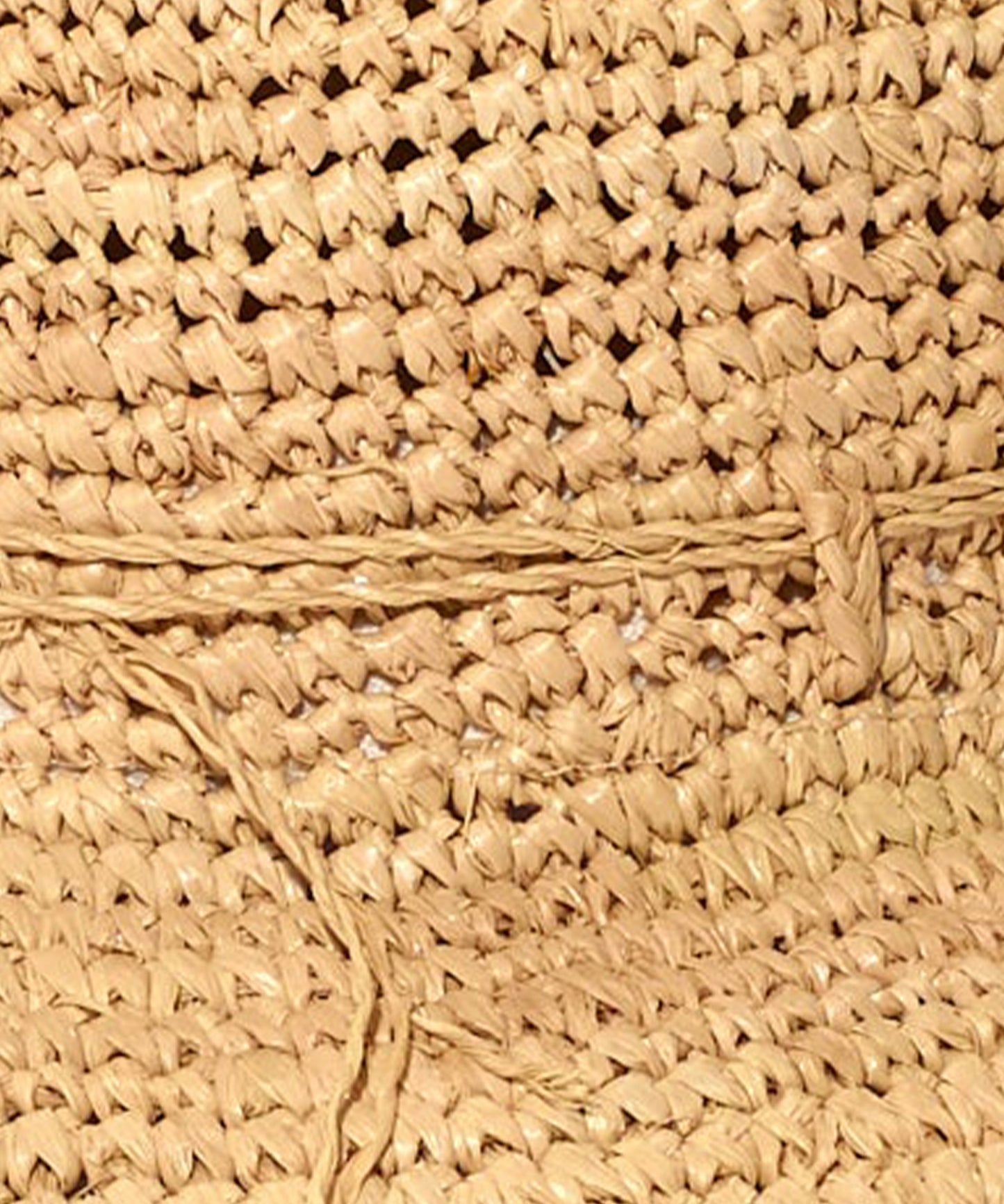 Raffia Packable Bucket Hat in color Natural
